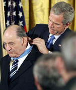 Tibor Rubin With President Bush